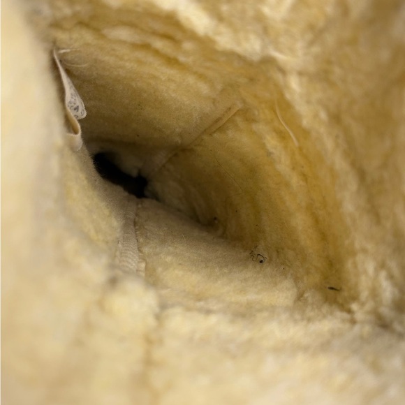 Vintage Shearling Wool Women’s Brown Campus Riding Winter Snow Leather Boots - Picture 8 of 9